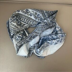 Blue Paisley Infinity scarf